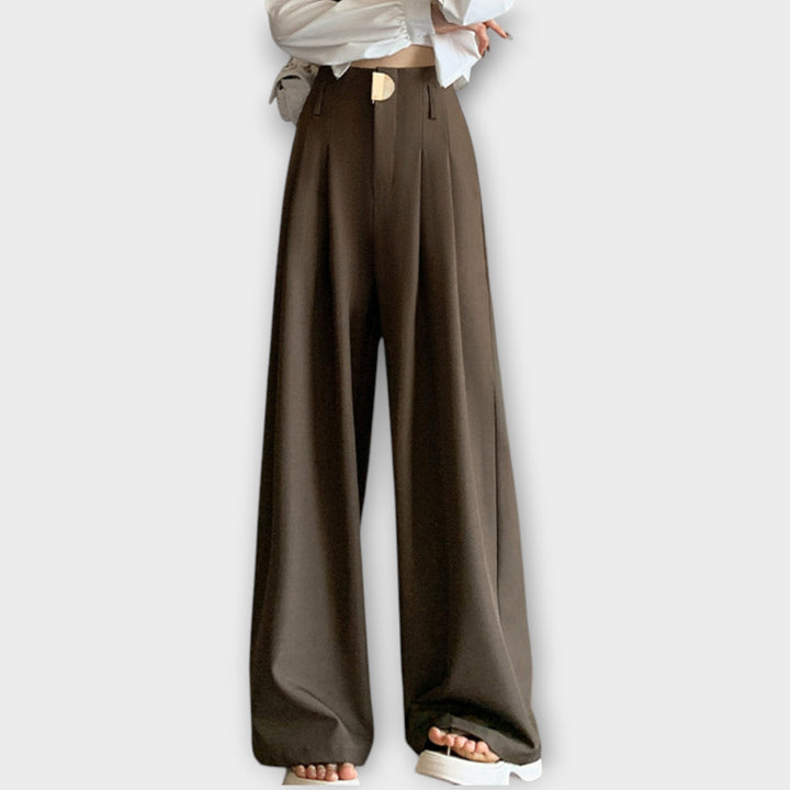 High-Waisted Wide-Leg Trousers