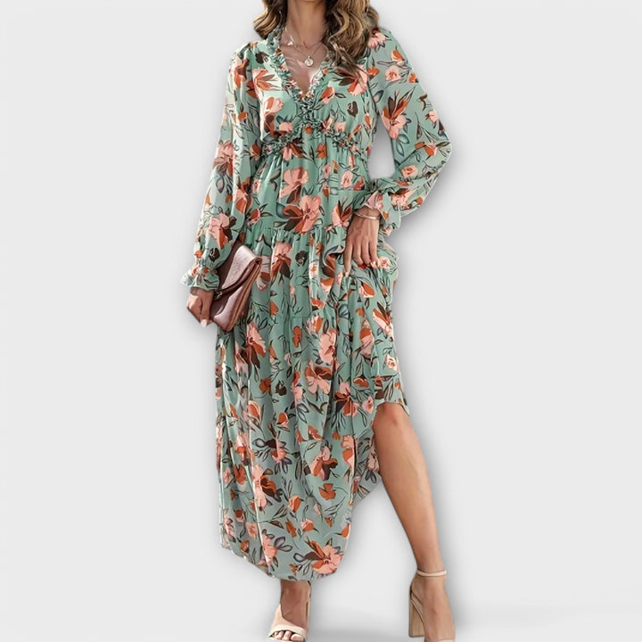 Maxi Dress with Floral Pattern