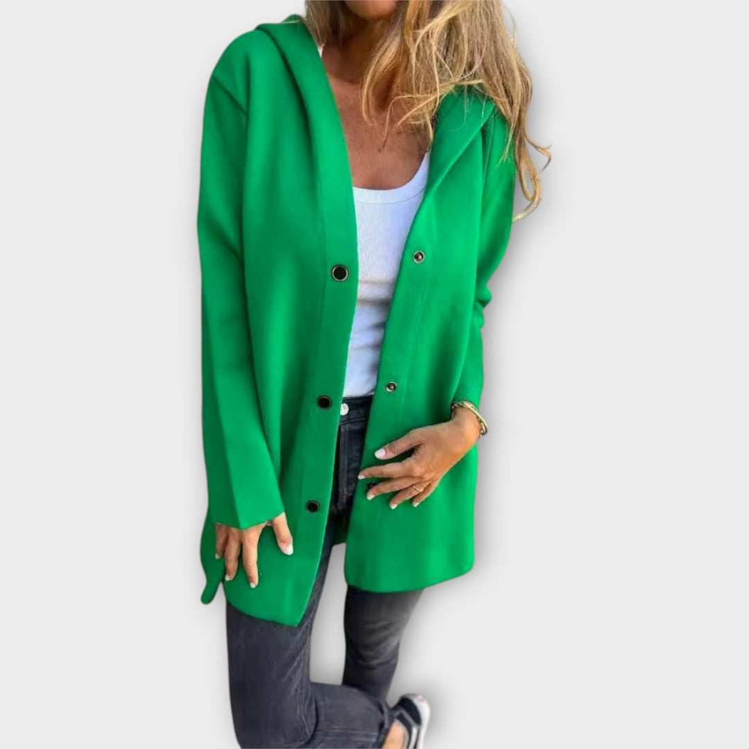 Casual Hooded Button-Up Jacket