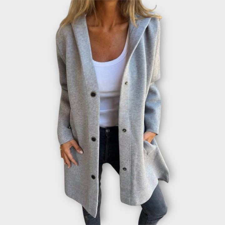 Casual Hooded Button-Up Jacket