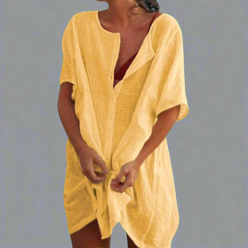 Organic summer dress made of cotton and linen for comfortable summer moments