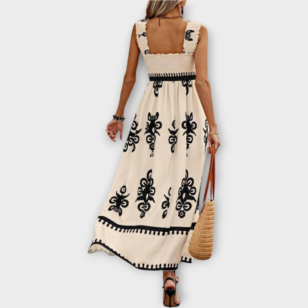 Stylish Beach Dress with Square Neckline