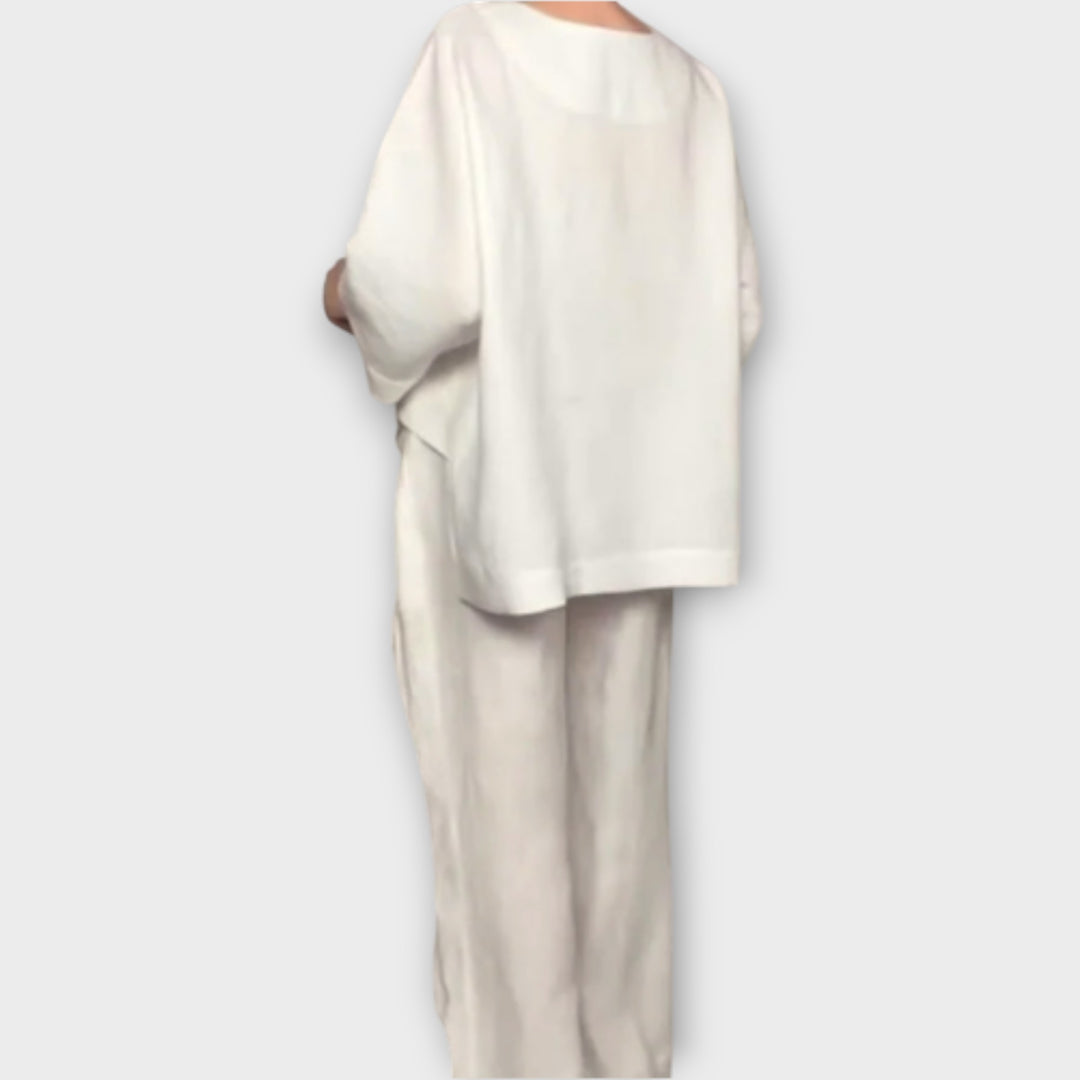 Relaxed Two-Piece Wide-Leg Lounge Set