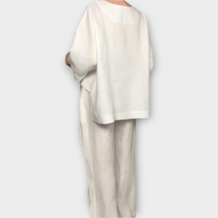 Relaxed Two-Piece Wide-Leg Lounge Set