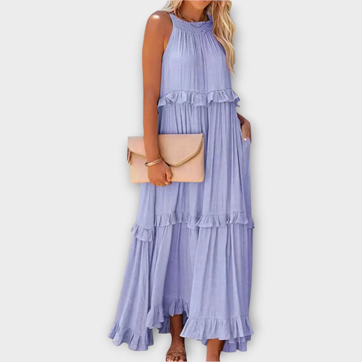 Dress with Thin Straps and Elegant Line