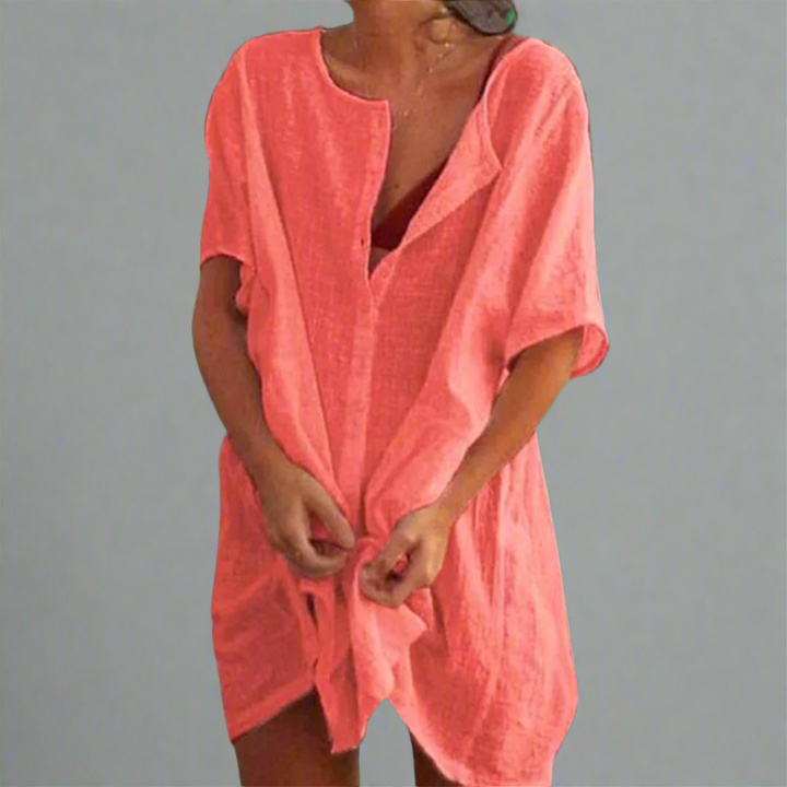 Organic summer dress made of cotton and linen for comfortable summer moments