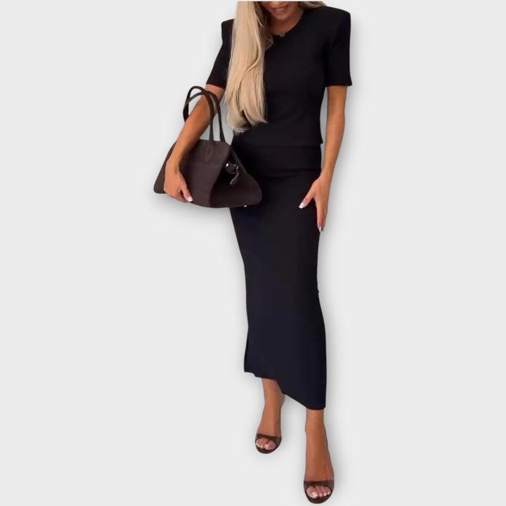 Sculpted Knit Two-Piece Midi Set