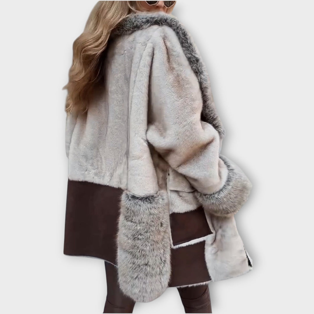 Luxury Faux Fur Trim Jacket