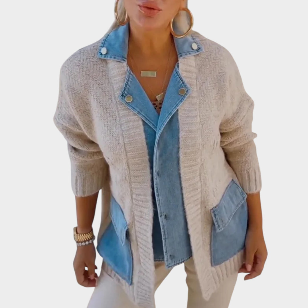 Textured Layered Knit Jacket