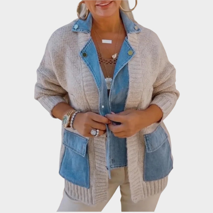 Textured Layered Knit Jacket