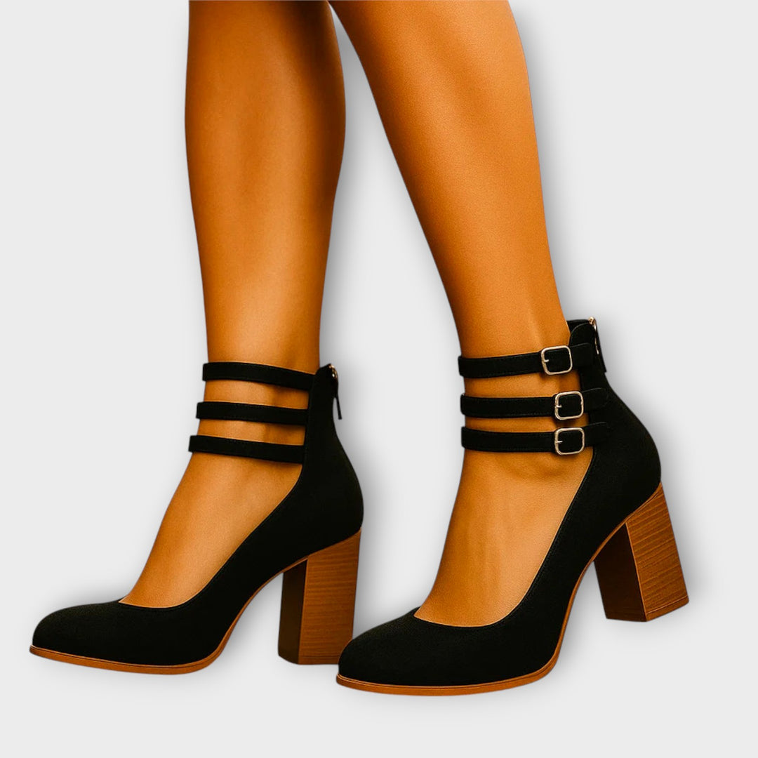 Vintage Block-Heel Mary Jane Pumps