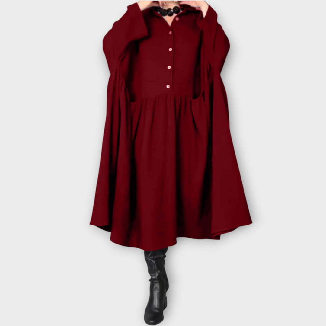 Classic Button-Down Midi Dress