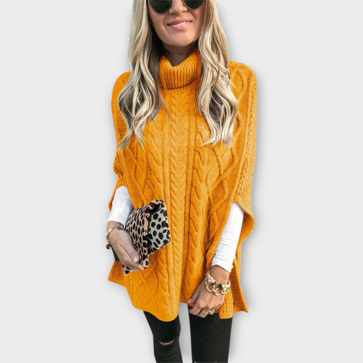 Elegant Knit Poncho with Timeless Comfort