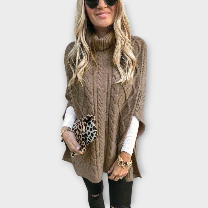 Elegant Knit Poncho with Timeless Comfort