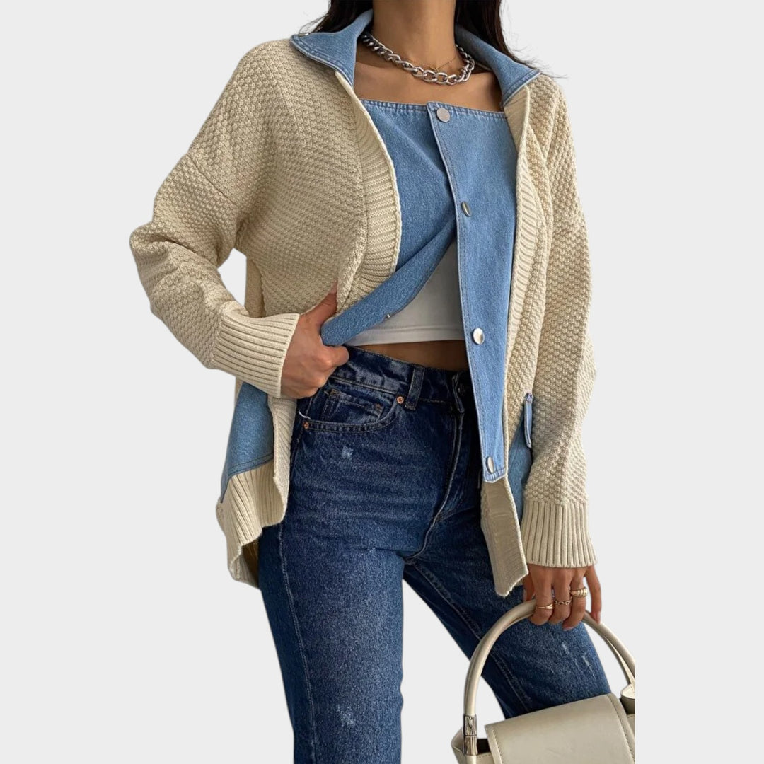 Effortless Layered Knit Jacket