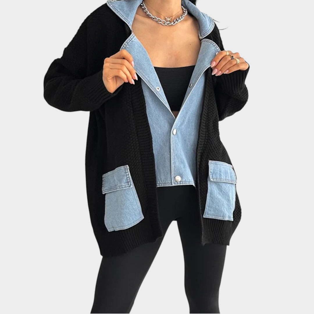 Effortless Layered Knit Jacket