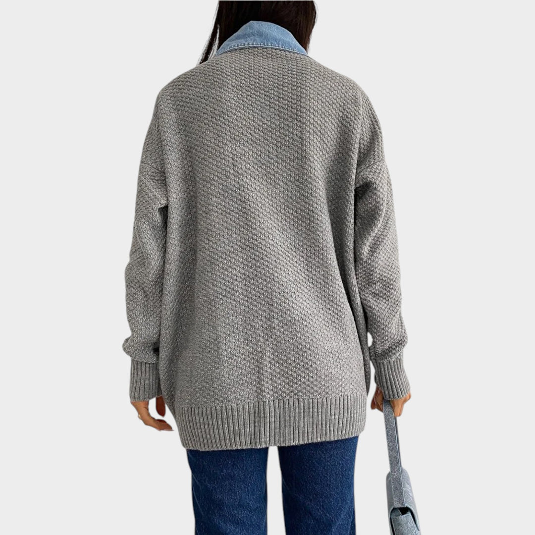 Effortless Layered Knit Jacket