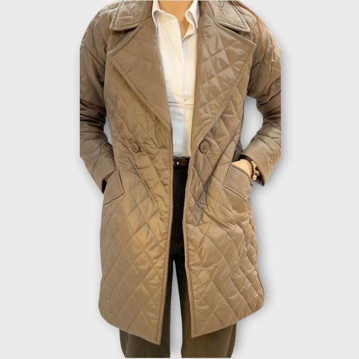 Classic Quilted Mid-Length Winter Coat