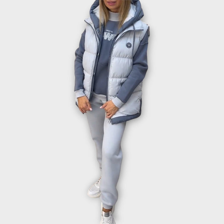 Cozy 3-Piece Winter Set – Turtleneck, Vest & Pants