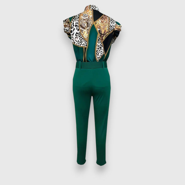 Two-Piece Set with Modern Leopard Print