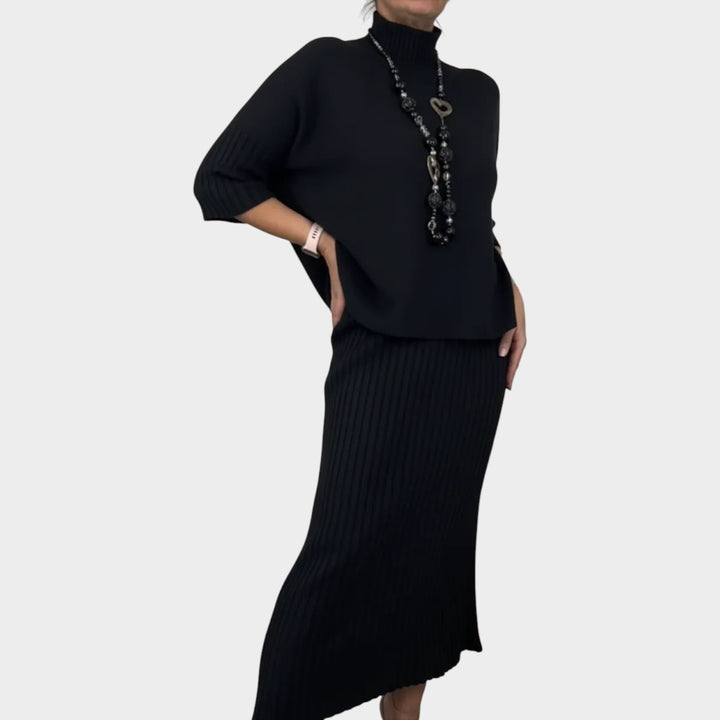 Soft Ribbed Knit Two-Piece Set