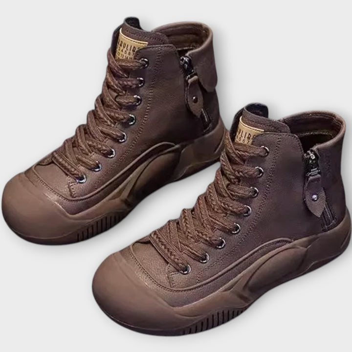 Rugged Lace-Up Utility Boots