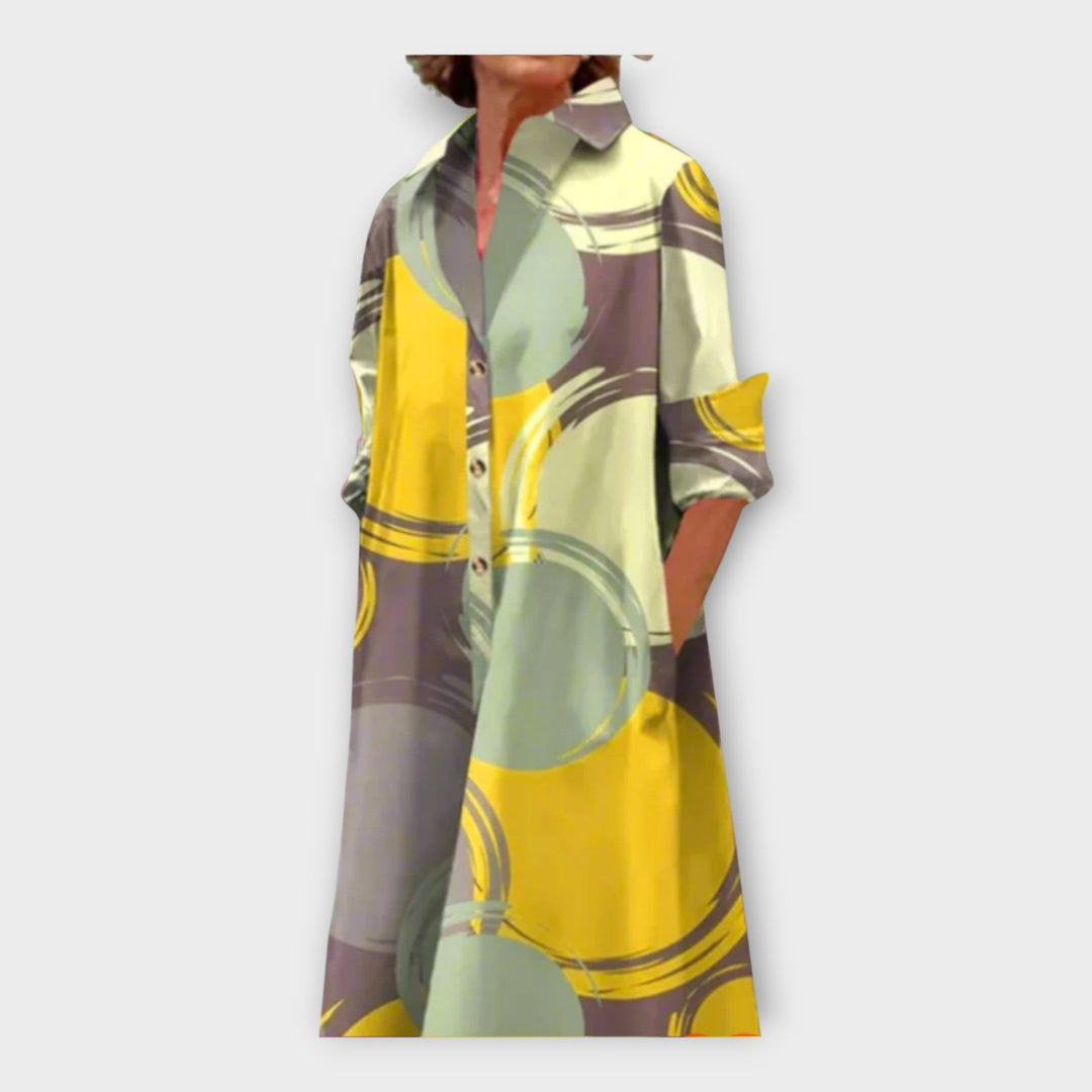 Handmade Dress with Geometric Pattern