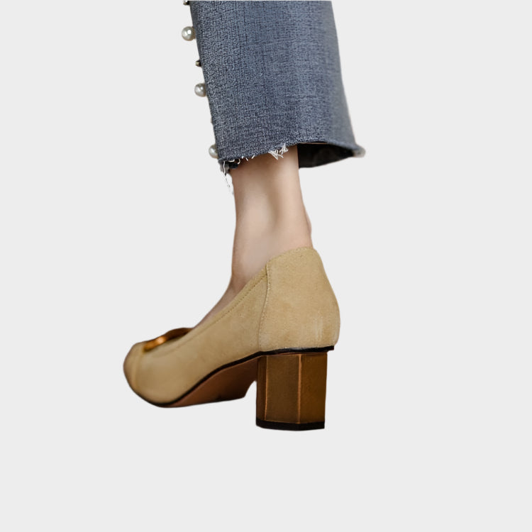 Elegant Square-Heeled Pumps