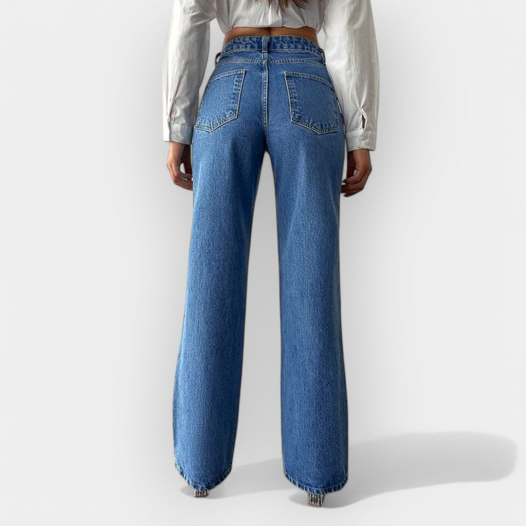 High-Waisted Jeans with Comfortable Wide Fit