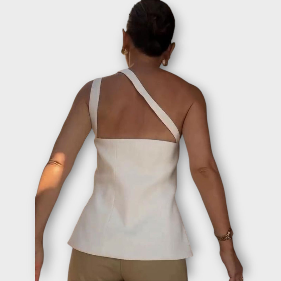 Ariadne Asymmetric Button Top