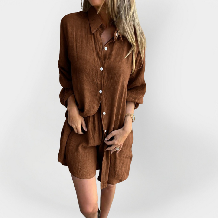 Daily Blouse & Shorts Set