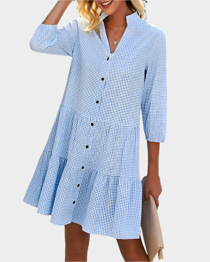 Light and Flattering Checkered Summer Dress