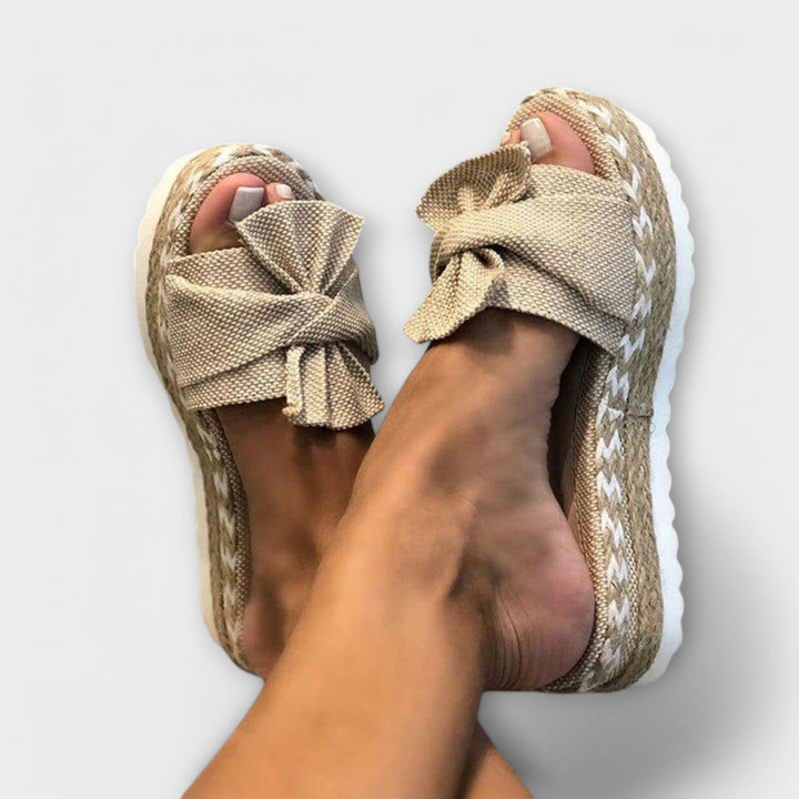 Sandals with Ribbon Ties