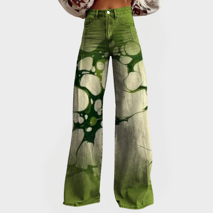 Comfortable Artistic Jeans with Wide Legs