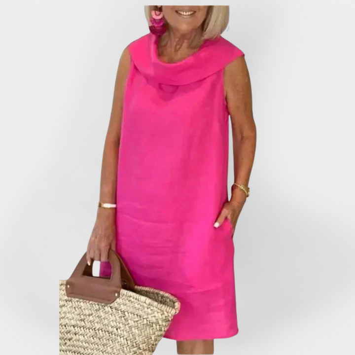 Dress with Wrap Collar