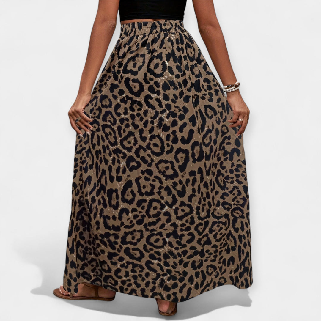 Leopard Midi Skirt