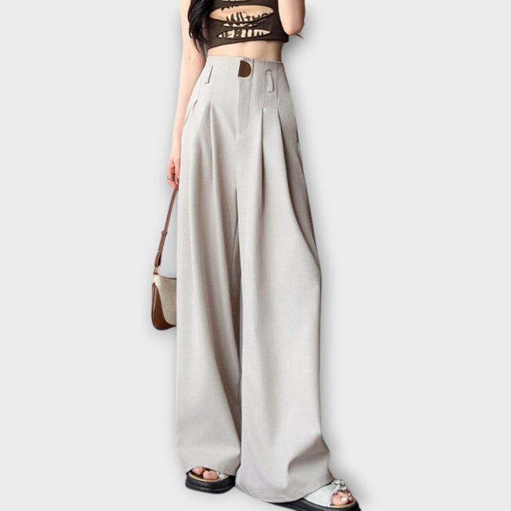 High-Waisted Wide-Leg Trousers