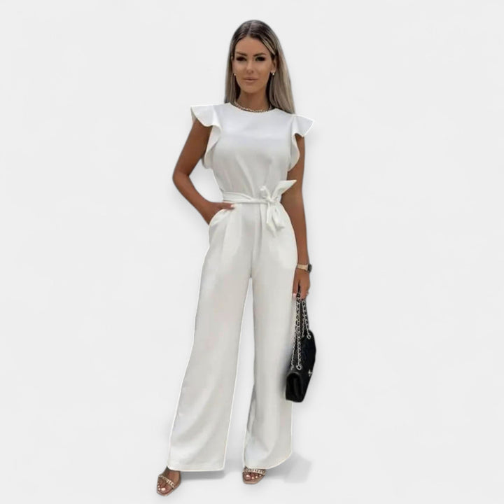 Full-Length Jumpsuit with Butterfly Sleeves