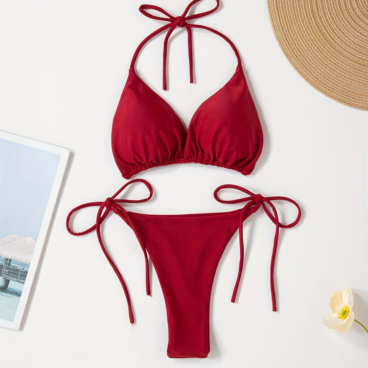 Halter Bikini with V Slip