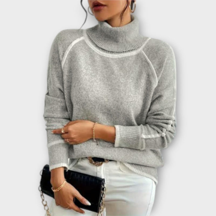 Aurora - Comfortable Sweater with High Neck