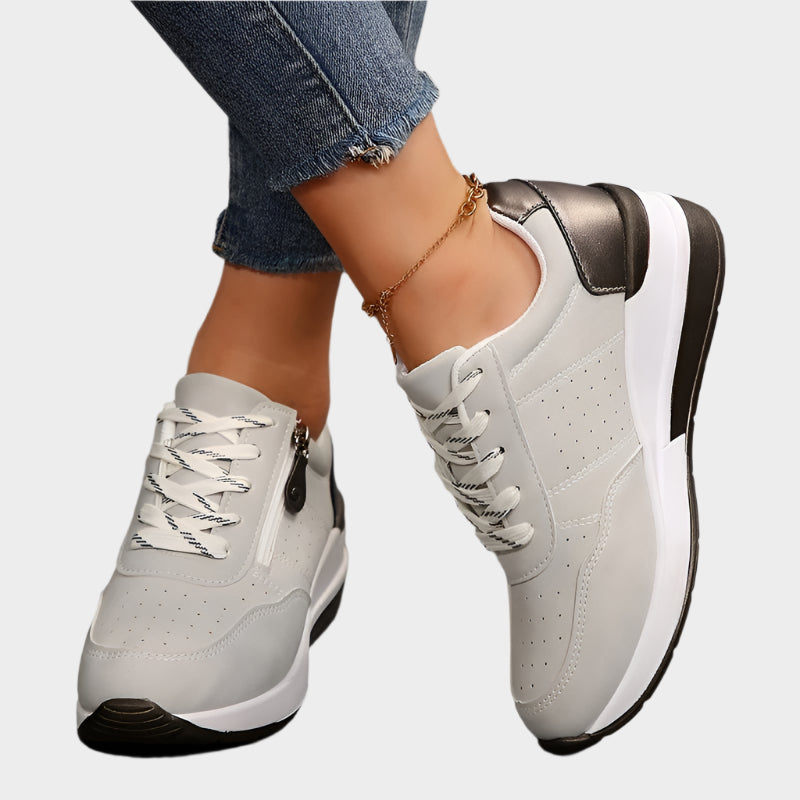 Orthopedic Shoe with Zipper and Thick Sole