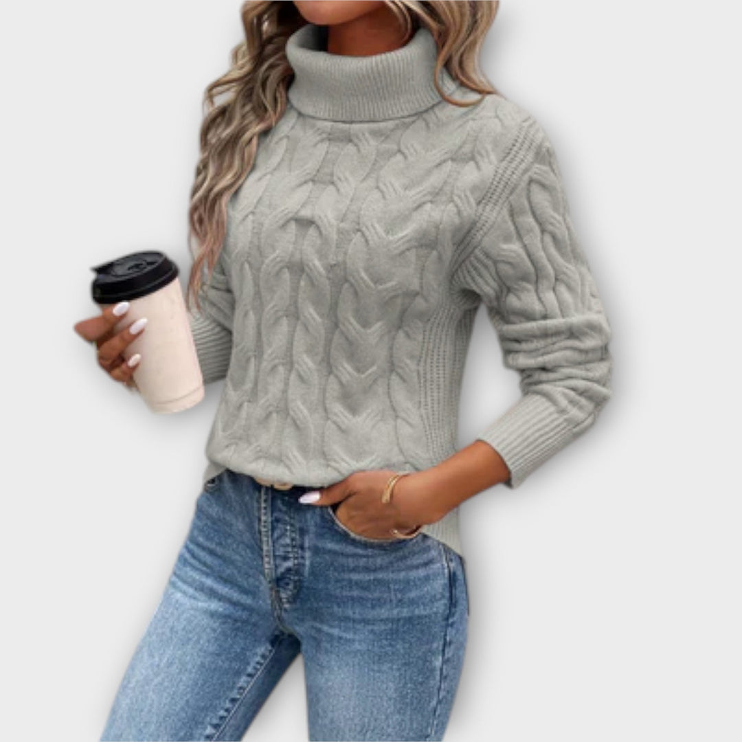 Amelia – Elegant Roll Neck Sweater