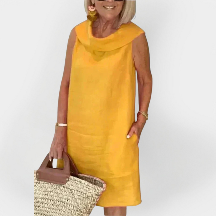 Dress with Wrap Collar