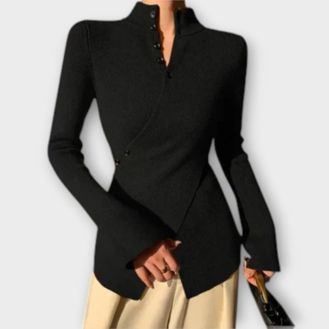 Michiko – Elegant Slim Fit Knitted Top