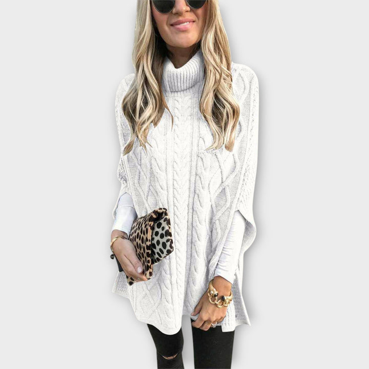 Elegant Knit Poncho with Timeless Comfort