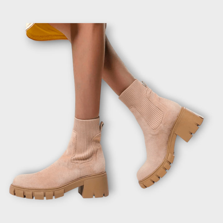 Chunky Suede Ankle Boots
