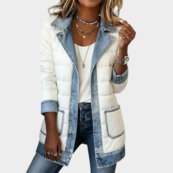 Quilted Contrast-Trim Jacket