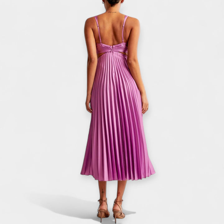 Maxi Dress with Pleated Design