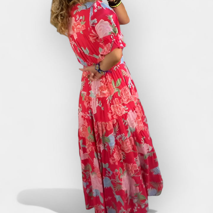 Light Floral Dress with Pockets