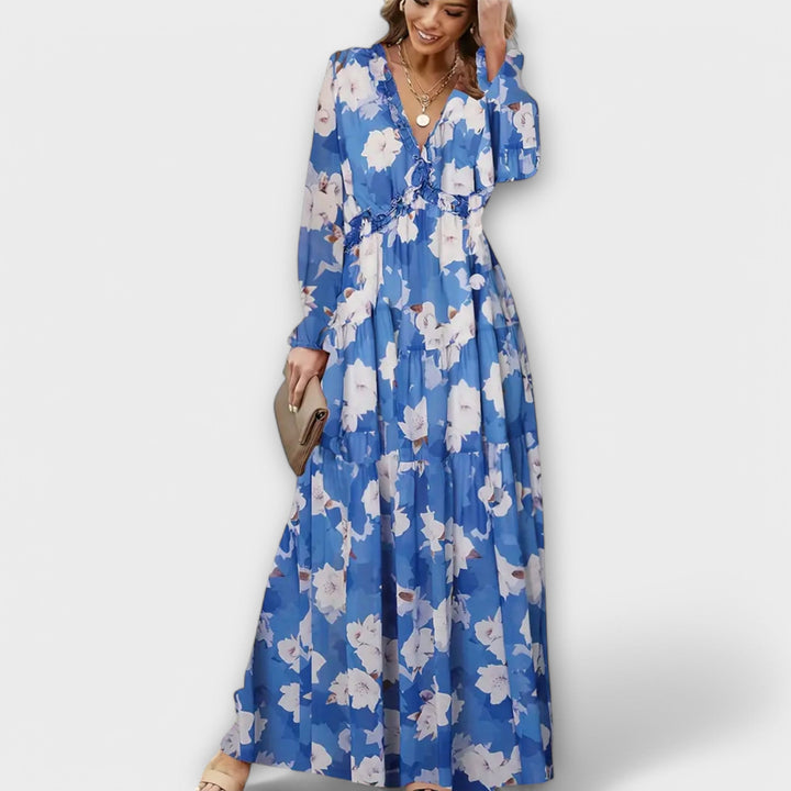 Maxi Dress with Floral Pattern